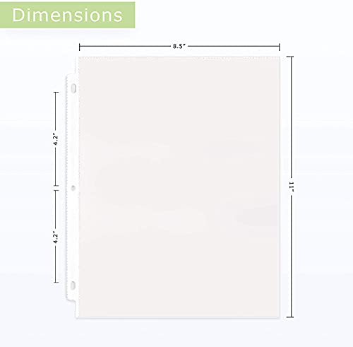 1000 Sheet Protectors, 8.5 X 11 Inch Clear Page Protectors For 3 Ring Binder, 35 Micron Plastic Sheet Sleeves Protectors, Durable Top Loading Paper Protector With Reinforced Holes Archival Safe #TOP4