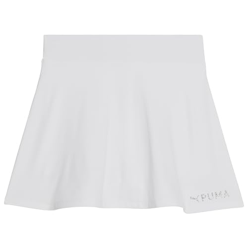 Puma Girls' Active Essentials Pack Drycell Skort, White Traditional, X-Large