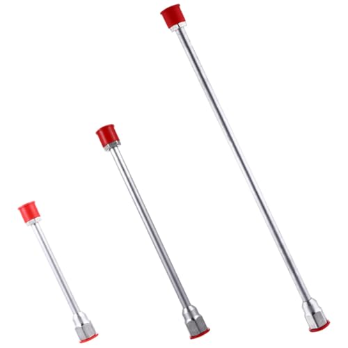 NOLITOY Set de 3 Varillas de Extensión para Pulverizador de Pintura sin Aire, Aleación de Aluminio, Tamaños 20 CM, 30 CM y 50 CM, Diseñadas para Uso Profesional en Construcción y Pintura