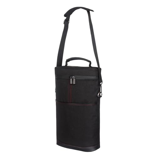 Portador de Botellas de Vino - Portavasos Aislado, de protección | de Viaje para Vino Reutilizable con Correa para el Hombro, de Vino Acolchada a Prueba de Fugas para en