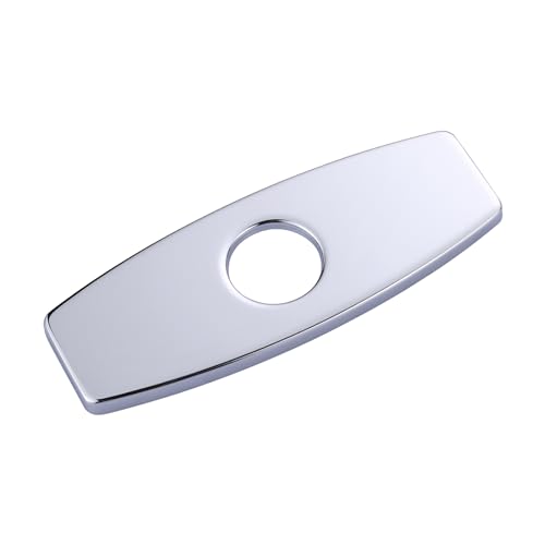 iVIGA Chrome 6in Faucet Deck Plate - 4in Centerset Escutcheo