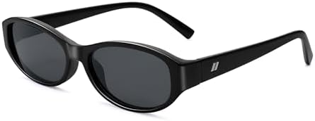 NULOOQ Retro Narrow Oval Sunglasses for Women 90s Trendy Vintage Small Cat Eye Sun Glasses