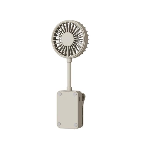 Hangsu Ventilador de clip USB con 3 velocidades y batería de 1200 mAh para viajes, hogar, ventilador de velocidad modificable