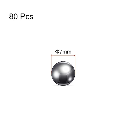 QUARKZMAN 80 sztuk Precyzyjne kulki 7mm Średnica 304 Stal nierdzewna łożyska