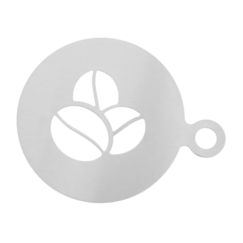 CONGARTENO Coffee Decorating Stencils Food Grade Stainless Steel Templates for Mousse Cakes and Cappuccinos Easy to Clean Art Tools with Flower Patterns for Home Baking and Activities