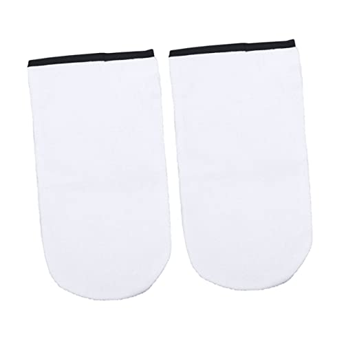 NIYANGLE 1Pair Moisturizing Wax Therapy Gloves for Hand Care Insulated Cotton Mittens White for Spa Home Use Enhances Moisture Absorption for Dry Skin Wax Work Gloves
