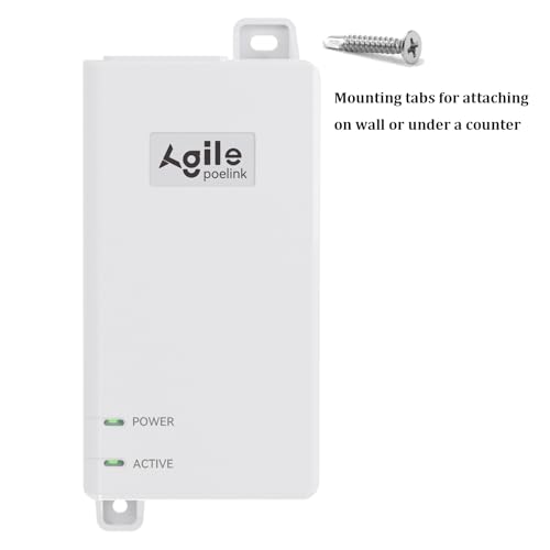 AgilePoElink 10 Gigabit PoE Injector 60W IEEE802.3bt/at/af Compliant, PoE (15.4W) PoE+ (30W) or PoE++ (60W) PoE Power Supply Injector Adapter for PTZ Security Camera/Access Point/IP Phone - Image 3