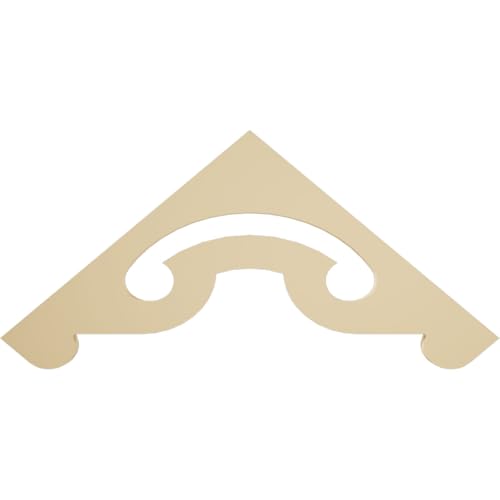 36"W x 15"H x 1 1/2"P (10/12) Pitch Northwest Signature Urethane Gable Pediment, Primed Tan