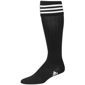 adidas 3-Stripes II Soccer Sock (13c-4y) ( Black/White )