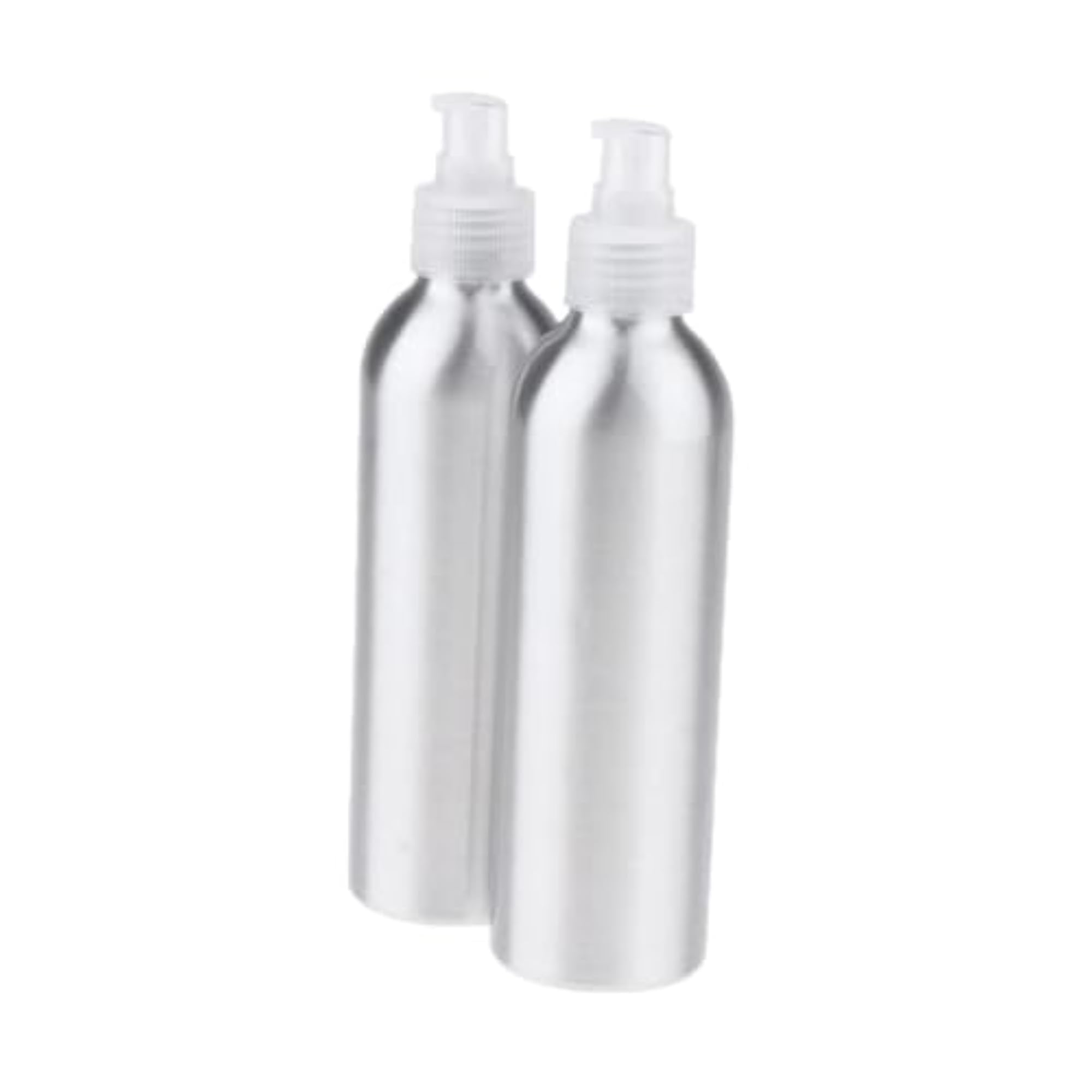 2x 250ml Empty Makeup Pump Bottle Aluminum Cream Dispenser