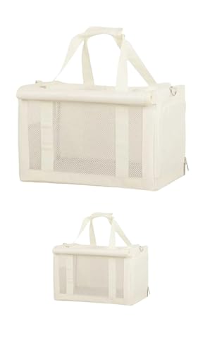 VoyageViewキャスター付きのダブルコンパートメントペットケージ。2匹の猫と小型犬を収容可能。3方向に折りたたみ可能。散歩や病院への旅行に適しています。 (ボトムバッグ)