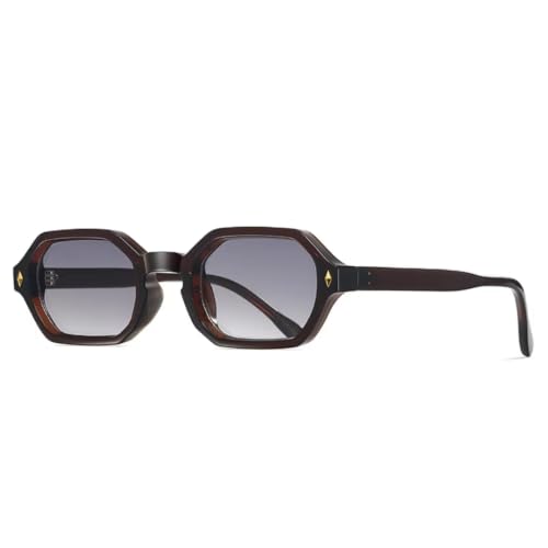 Lunettes de soleil rétro à rivets pour femmes style punk branché parfaites en terrasse chic