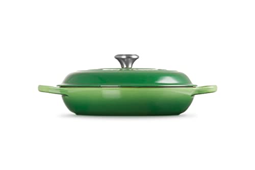 Le Creuset Signature Gusseisen Gourmet-Profitopf, Rund, Ø 30 cm, 3,5 l, Für alle Herdarten inkl. Induktion geeignet, 5,555 kg, Bamboo, 21180304082430
