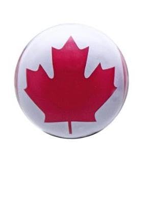 Tapones de válvula redondos con bandera de Canadá para bicicleta y auto