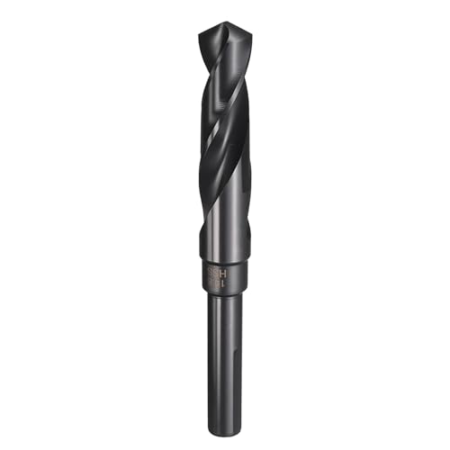 Image of sourcing map 18.50mm Drill Bit 1/2" Reduced Shank 3-Flat 4241 High Speed Steel Nitriding Black 118° Standard Point for Plastic Wood Copper Aluminum Iron Medium Soft Metal