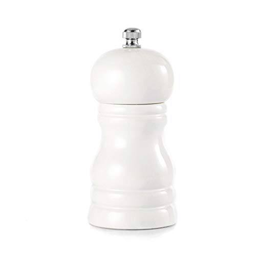 Wooden Salt & Pepper Mill Grinder 4 inch/11.5cm Tall Ceramic Rotor with Strong Adjustable Coarseness