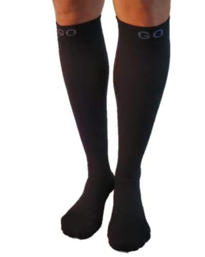 GO Compression All Day Support Socks for Women 20-30 mmhg Knee High Compression Socks for Women and Men (Large)