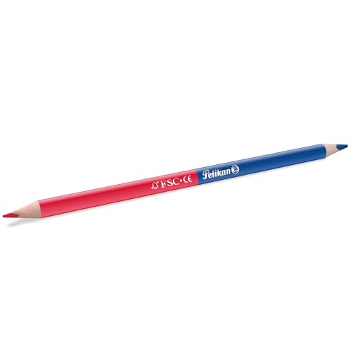 Pelikan Silbentrennstift rot/blau, dünner Dreikant-Stift zum Schreibenlernen, weiche 3 mm Mine, 1 Stück