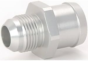 JEGS Radiator Hose Fitting | -16 AN To 1-1/2 � Hose | Made In USA | Clear Anodized Billet Aluminum | 1 Per Package