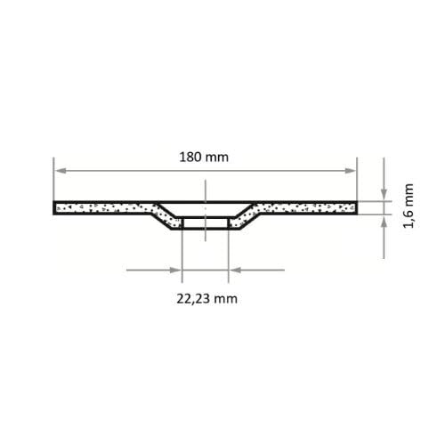 LUKAS-ERZETT 25 dischi da taglio T42 per acciaio inox 180 x 1,6 mm, gomiti | per smerigliatrice angolare | A46X-BF - 20 x 20 x 8 cm