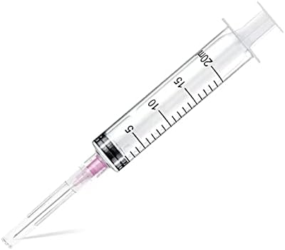 12 Pack 20ml Plastic Syringes with 18G, Individually Sealed packed 12 Pack 20ml Plastic Syringes with 18G, Individually Sealed packed
