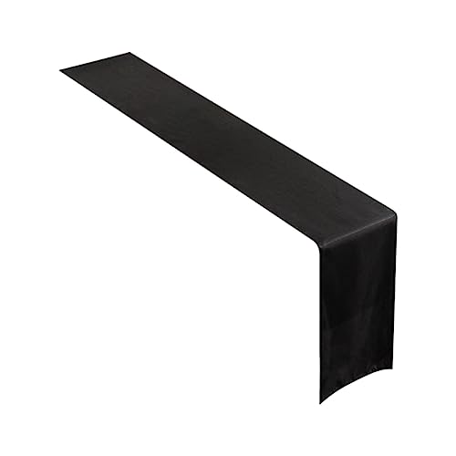 1 chemin de table en satin de 30,5 x 274,3 cm de long et chemin de table lisse en tissu de soie pour mariage, banquet, réception, anniversaire, décoration de...