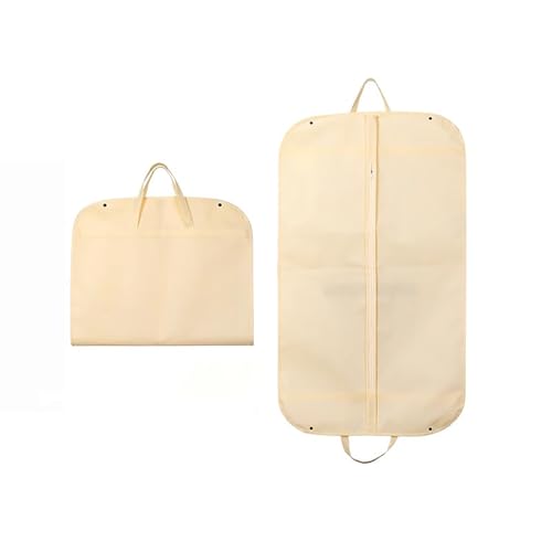 Premium Non-Woven Garment Bags for Suits Dresses - Travel Closet Organizer with Carry Handles - Durable Brown Hanging