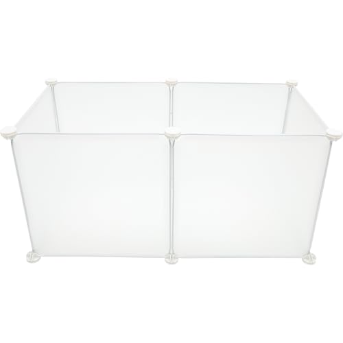 Style simple facile à assembler pour hamster et lapin : enclos intérieur modulable en résine - 2
