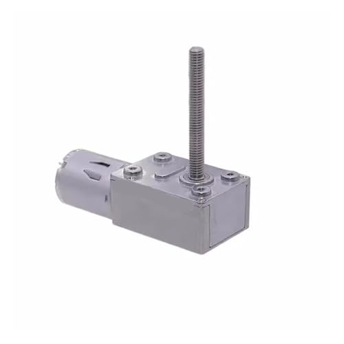 Motor reductor CC 12V y 30 RPM de alta resistencia con eje de tornillo M6 3