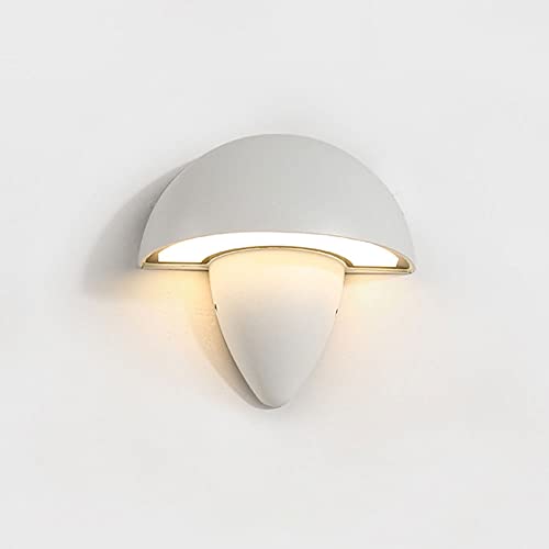Applique murale extérieure en aluminium blanc design élégant 6W LED luminaire porche