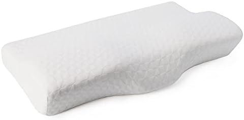 Topmener Contour Memory Foam Pillow for Sleeping Orthopedic Cervical Pillow Ergonomic Bed Pillow for Neck and Shoulder Pain, Perfect for Side, Back & Stomach Sleepers - 50 X 30 X 11/6 CM