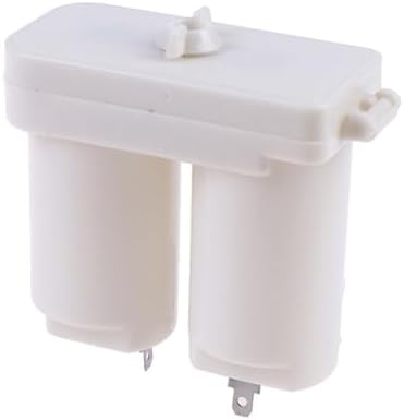 Plastic Battery Box for Gas Water Heaters, Double D Battery Compartment, ABS Material, Enhanced Safety, 8x9cm, White, Replacement Part(1PCS)