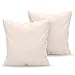 Dreamzie - Federe Letto (Set di 2) - per i Cuscini 60 x 60 cm, Beige, Microfibra (100% Poliestere) - Federa Cuscini Letto qualità Confortevole Ipoallergenica