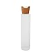 1PC 100ml/3.4oz Upscale Empty Refillable Frosted Glass Bottles Portable Cosmetic Jar Container Pot Vial Holder with Eco-friendly Bamboo Press Disk Top Cap for Lotion Essential Oil Essence Toner