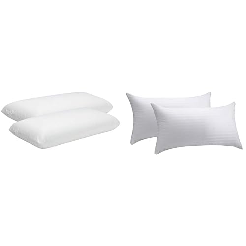 Pikolin Home - Pack Descanso Viscoelástico: 2 Almohadas Viscoelásticas de Hotel 75 cm + Funda de Algodón Antiencogimiento, Transpirable, Extrasuave y Lavable a 60°C