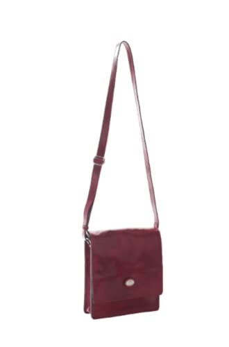 Bolso de hombro de piel auténtica Colin: moda italiana de 24 x 28 x 7 cm