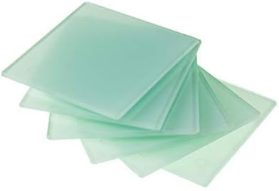 Clever Chef Glass Drink Coaster Set | Non Slip, Durable, Shatter-Resistant Beverage Coasters | Clear White Square Glass Coasters | Bundle Pack Set of 6 | Each Measures 3.75" x 3.75"