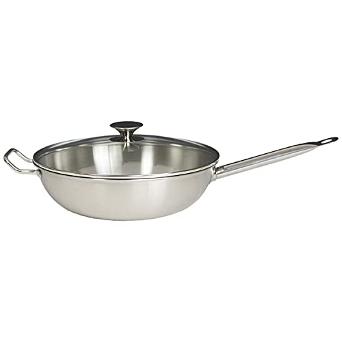 Miji Wok 30 JOY-Serie - Edelstahl Wokpfanne 30 cm mit 6 Liter Fassungsvermögen, für Induktion Elektro und Gas geeignet, Spülmaschinen geeignet Cover