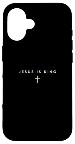 Jesus is King Cross Thin Christian Faith Jesus King Minimal Case for iPhone 16