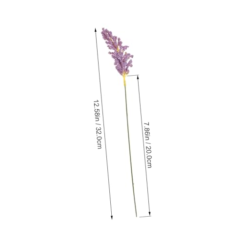 Ramo de 5 Flores Secas de Pasto de Plástico para Decoración miniatura 2