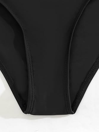 Image of Black Wide Strap One Piece Contrast Trim Push Up Suit| Gold Sequine Strap Swimsuit| Honeymoon Nightwear & Bedroom Wear| First Night Bridal & Teddy Bodysuit for Women