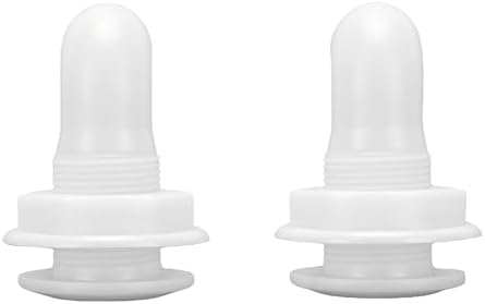 Dpofirs Boat Thru Hull Fittings, 2 Pack White 90 Degree Plastic Marine Connector with 1in Interface for Bilge Pump Live Well RV - 1