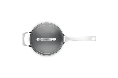 Le Creuset Essential Non-stick Ceramic Saucepan with Glass Lid, 4 qt.