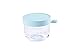BÉABA Tarros de Conservación para Bebé, Tupper en Cristal, Resistente al calor, Recipientes para guardar la comida de Bebé, Con indicador de cantidad, 1x 150ml, Azul (Celeste)