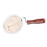 Coffee FilterCoffee FilterReusable Washable Flannel Cloth Handmade Coffee Filter Strainer with Wood Handle Reusable Filters for Coffee Enthusiasts (L 25.5cm / 10in)