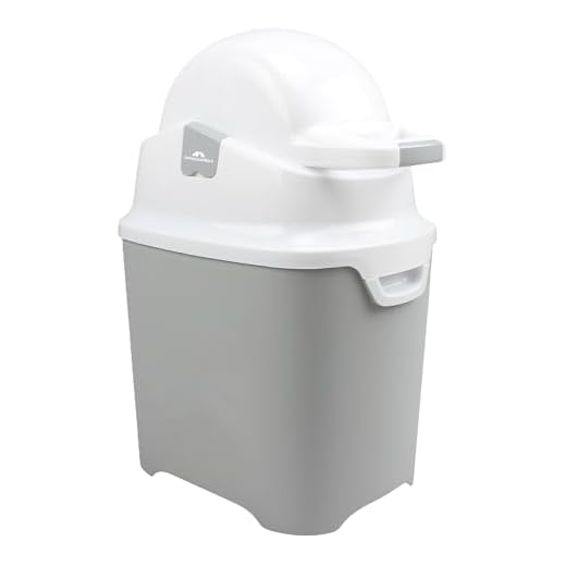 Bebeconfort Mangiapannolini Controlla Odori, Pattumiera per Pannolini, Cestino Salva Spazio Contiene fino a 30 Pannolini, Universale senza Ricariche, Compatibile con qualsiasi sacchetto, colore Grigio