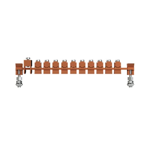 Barras tierra horizontal A400 12x4 SpEeC para envolvente de distribución eléctrica