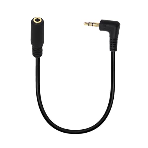 EXQIOUR Wide Compatibility 3.5mm Male To Female Adapter 3.5mm Right Angles Adapter For Various Music Equipment TRSto TRRS Converters