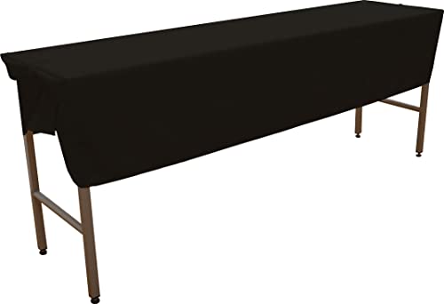 のれん工房 防炎 テーブルクロス 無地 イベント 展示会 説明会 110cm×230cm テーブルカバー 業務用 全14色 ブラック 94688