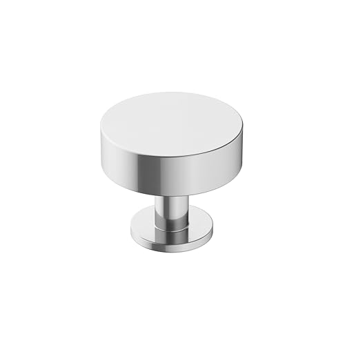 Amerock | Cabinet Knob | Polished Chrome | 1-1/4 inch (32 mm) Diameter | Radius | 1 Pack | Drawer Knob | Cabinet Hardware